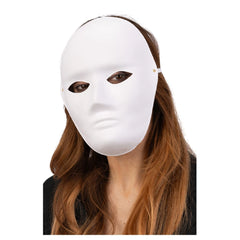 Carnival Toys - Juegos de imitación - Máscara facial pintable grande - Blanca - 6+ Años