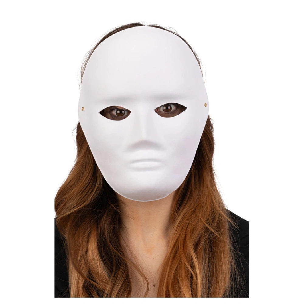 Carnival Toys - Juegos de imitación - Máscara facial pintable grande - Blanca - 6+ Años