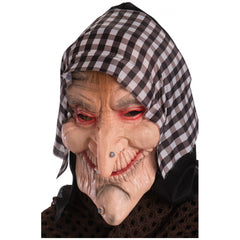 Carnival Toys - Soft Pvc Old Lady Mask With Hood For Fun Dress Up And Role Play - Pretend Professions And Role Playing