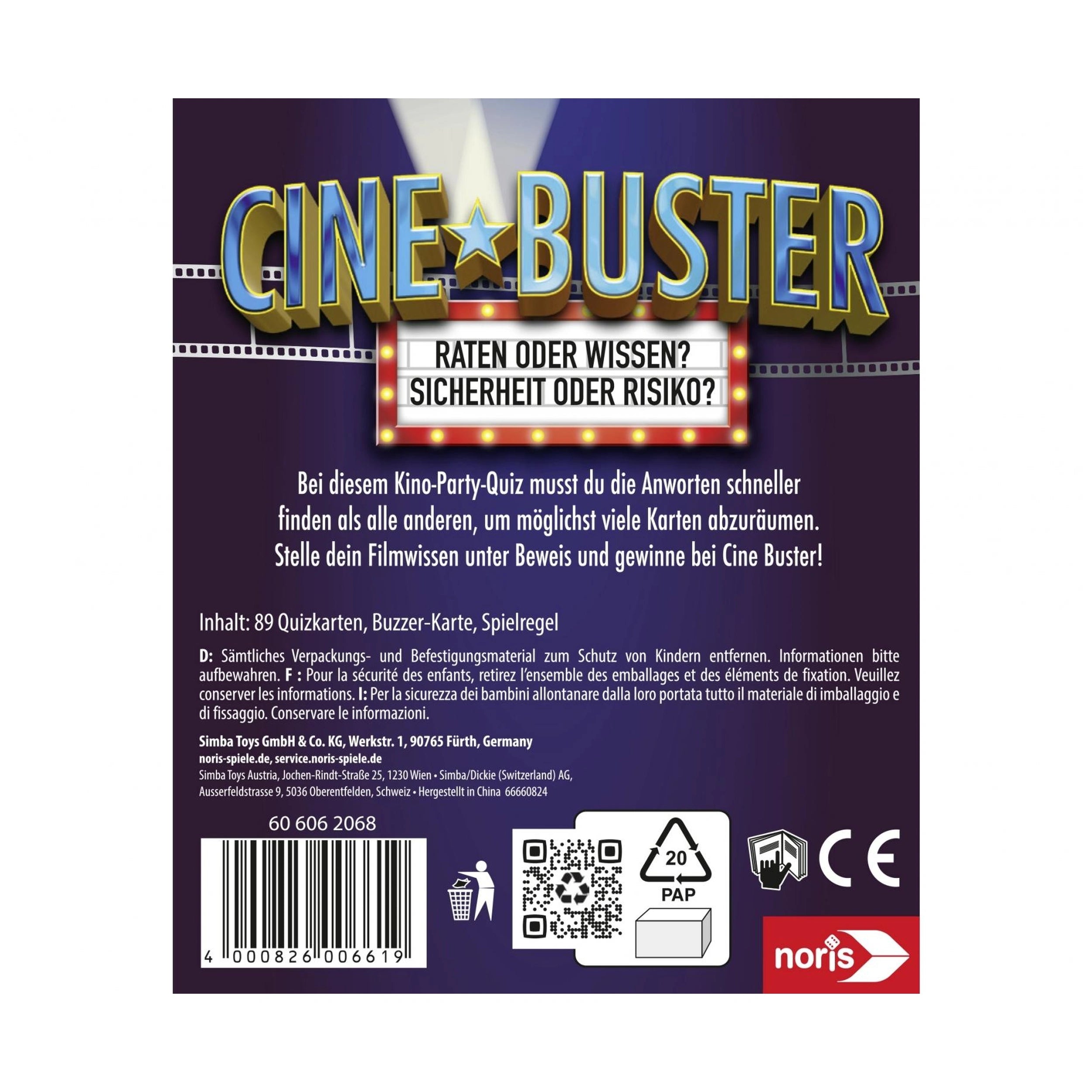 Cine Buster - Juego de Adivinanza de Películas y Series - Juegos de Mesa