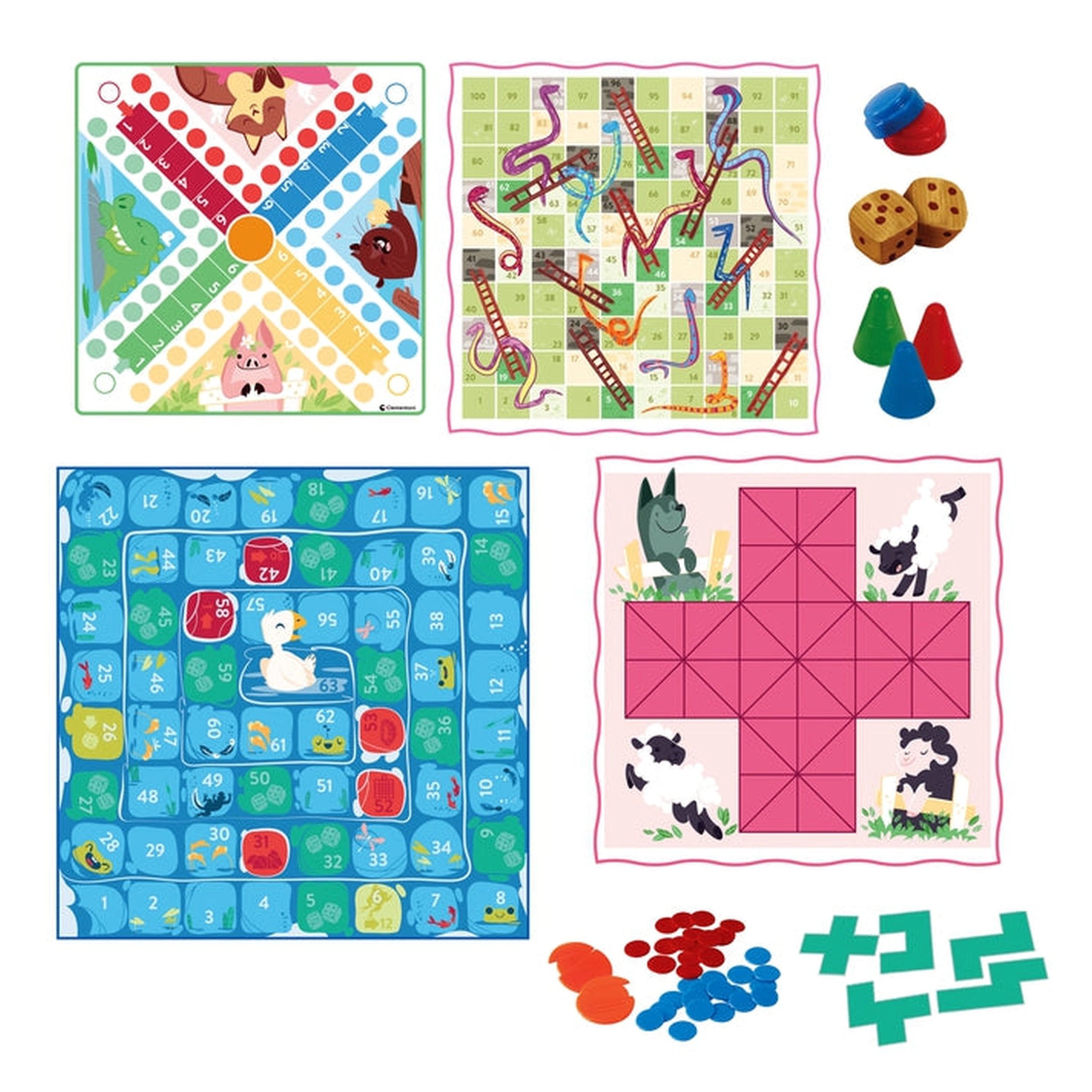 Clementoni - 50 Giochi Riuniti Board Games - Italian Edition