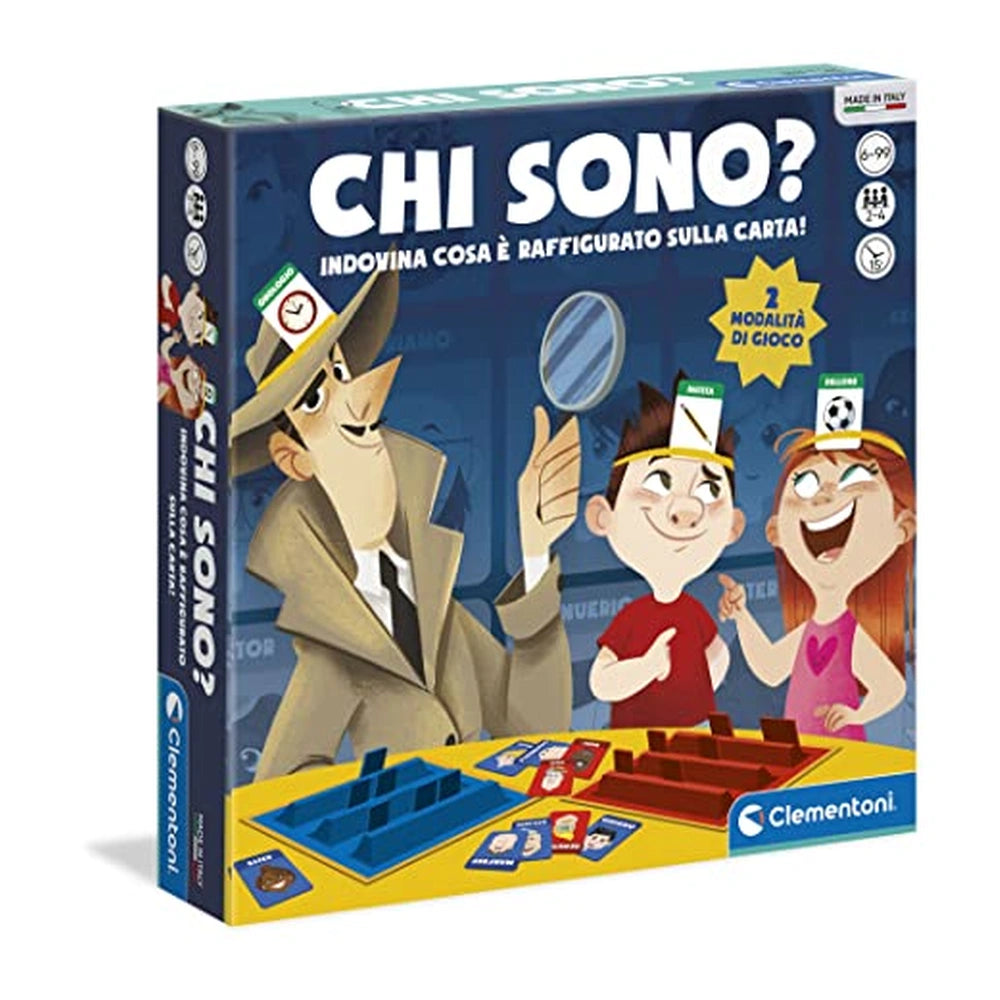 Clementoni - Chi Sono? Juego de Mesa Familiar - 6 - CLM11920 - Edición Italiana