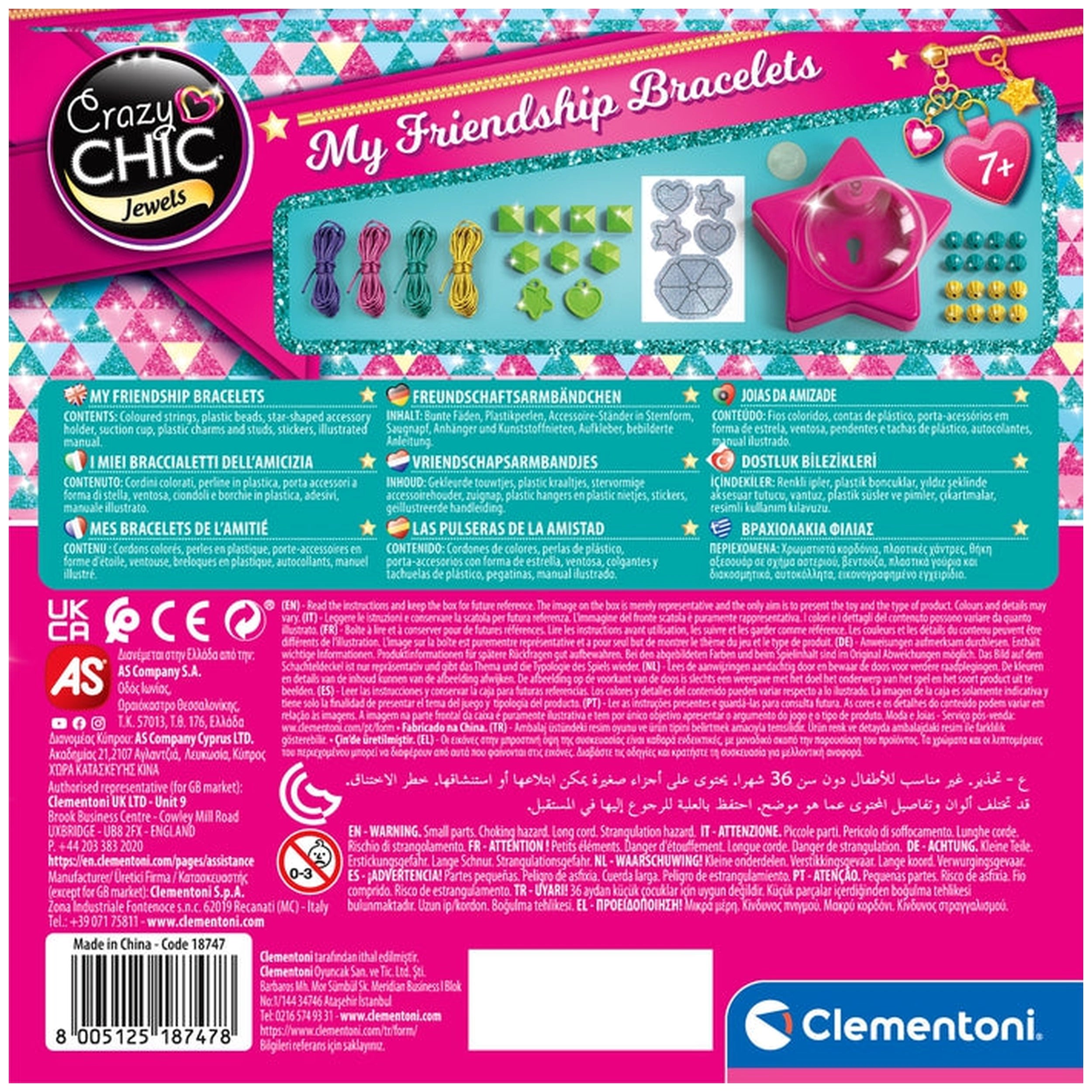 Clementoni Crazy Chic - Mis Pulseras de Amistad Manualidades