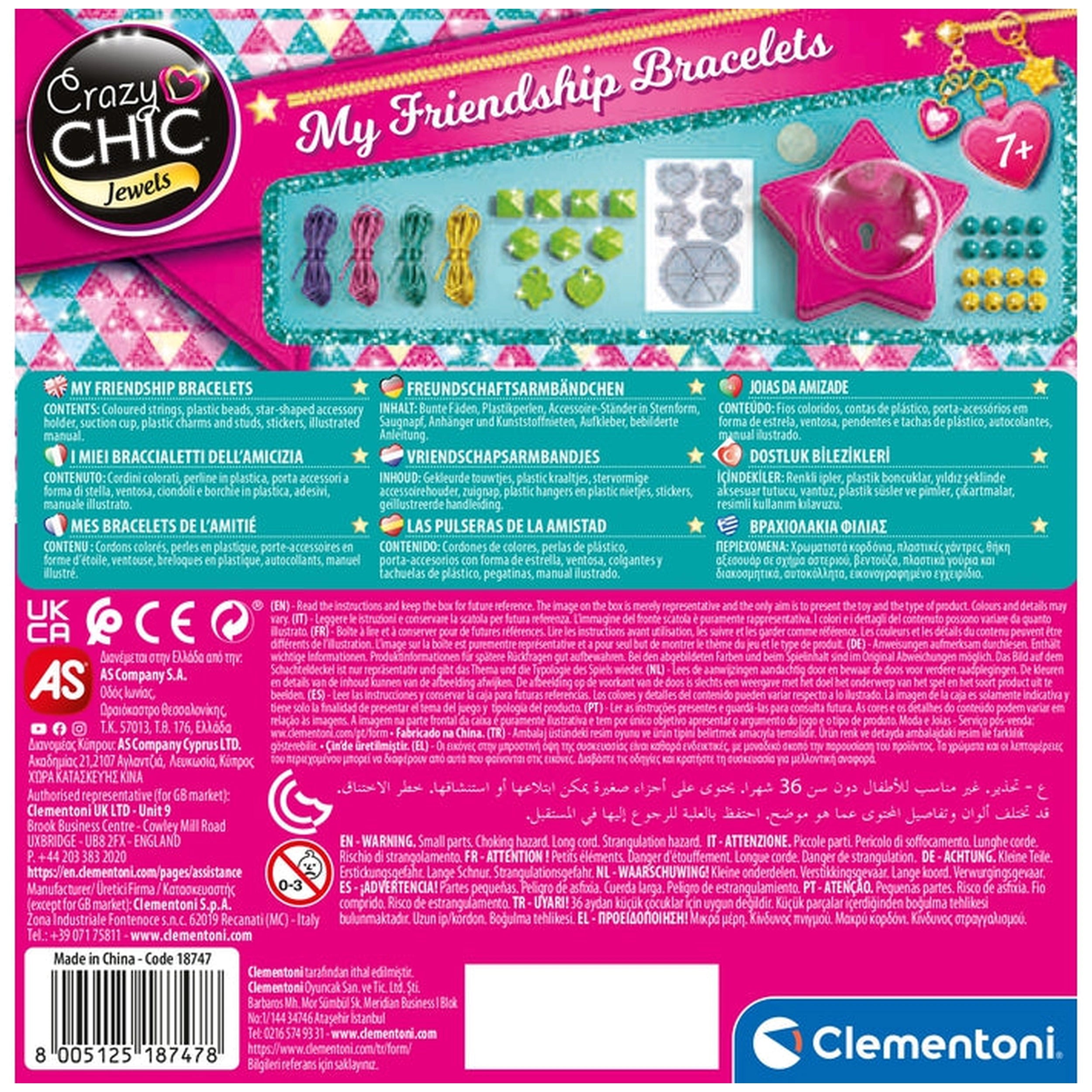 Clementoni Crazy Chic - Mis Pulseras de Amistad Manualidades