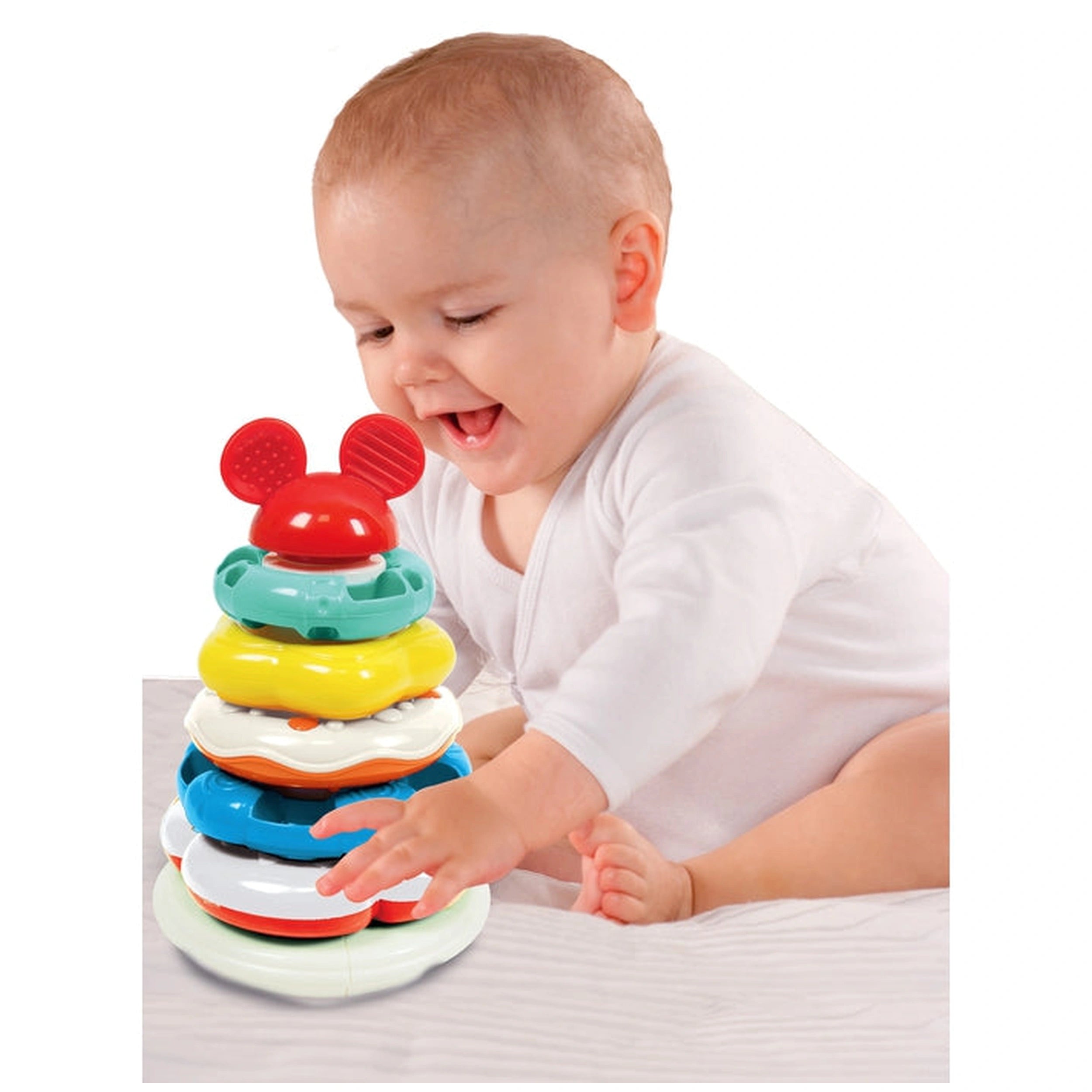 Clementoni Disney Baby - Anillos Apilables de Baby Mickey Juguetes de Clasificación y Apilamiento