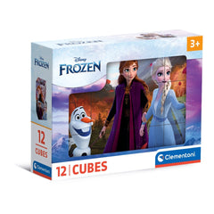 Clementoni - Puzzle de 12 Cubos de Disney Frozen