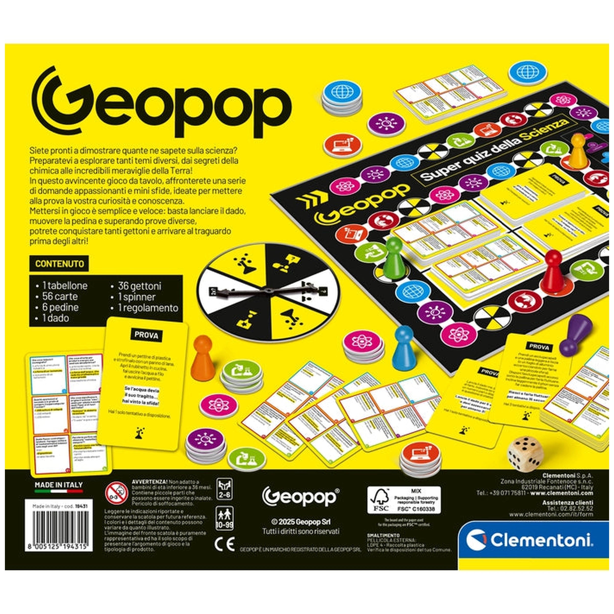 Clementoni - GEOPOP - Board Games