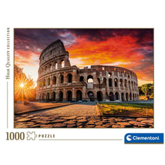 Clementoni Colección de Alta Calidad - Puzzle del Coliseo Romano al Atardecer de 1000 Piezas