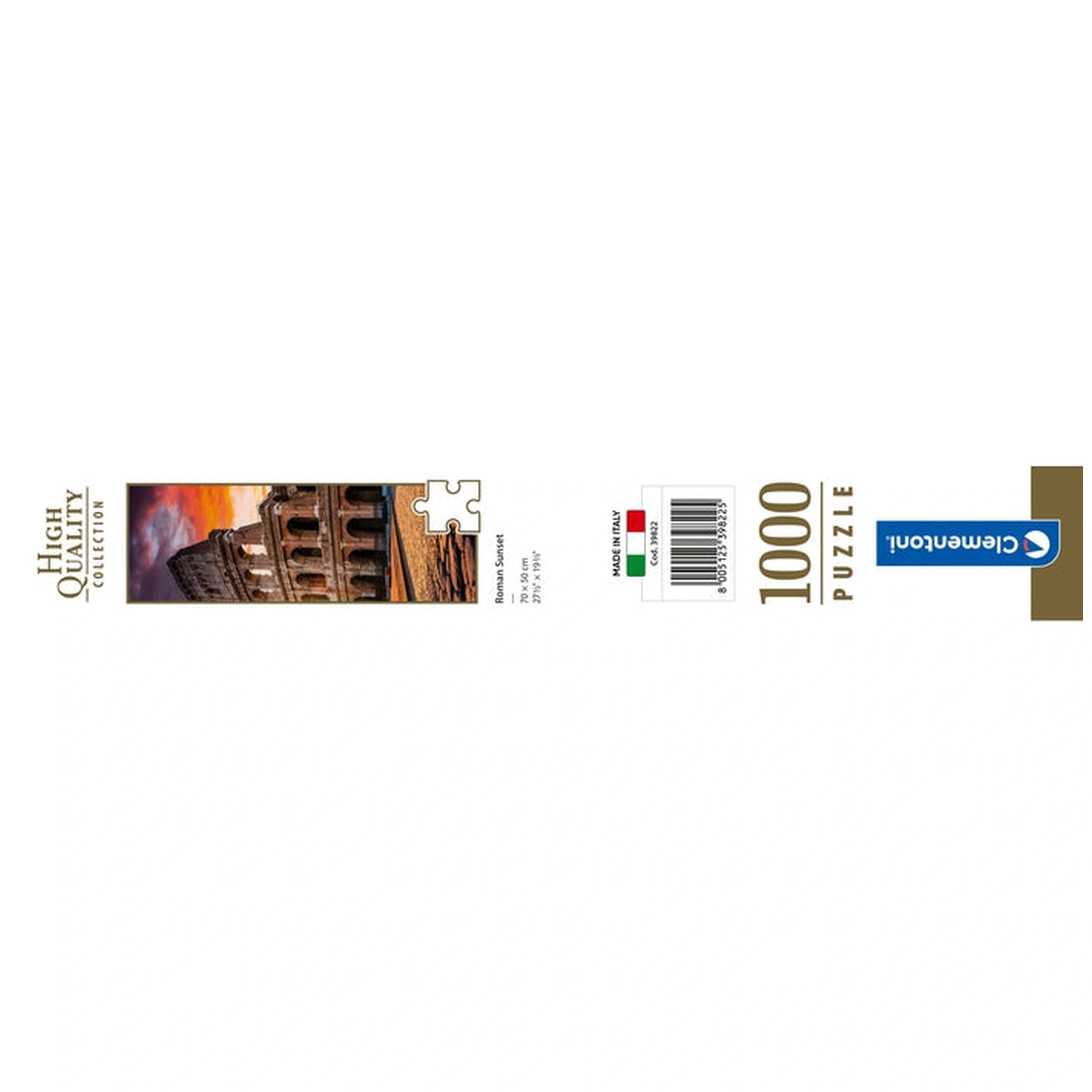 Clementoni Colección de Alta Calidad - Puzzle del Coliseo Romano al Atardecer de 1000 Piezas