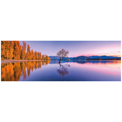 Clementoni Colección de Alta Calidad - Rompecabezas Panorama de 1000 Piezas del Árbol Wanaka en el Lago