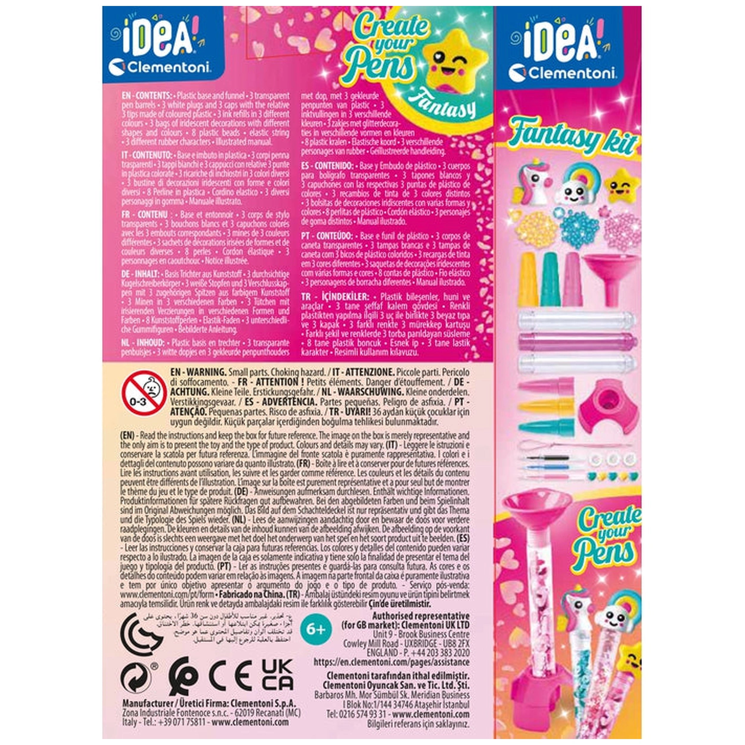 Clementoni - IDEA-Create-Your-Pens-Fantasy - Arts-&-Crafts