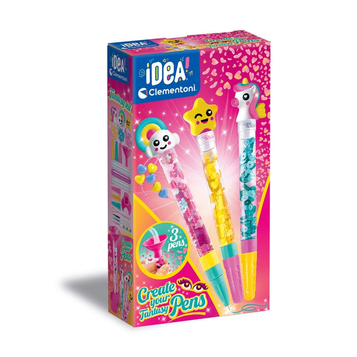 Clementoni - IDEA-Create-Your-Pens-Fantasy - Arts-&-Crafts