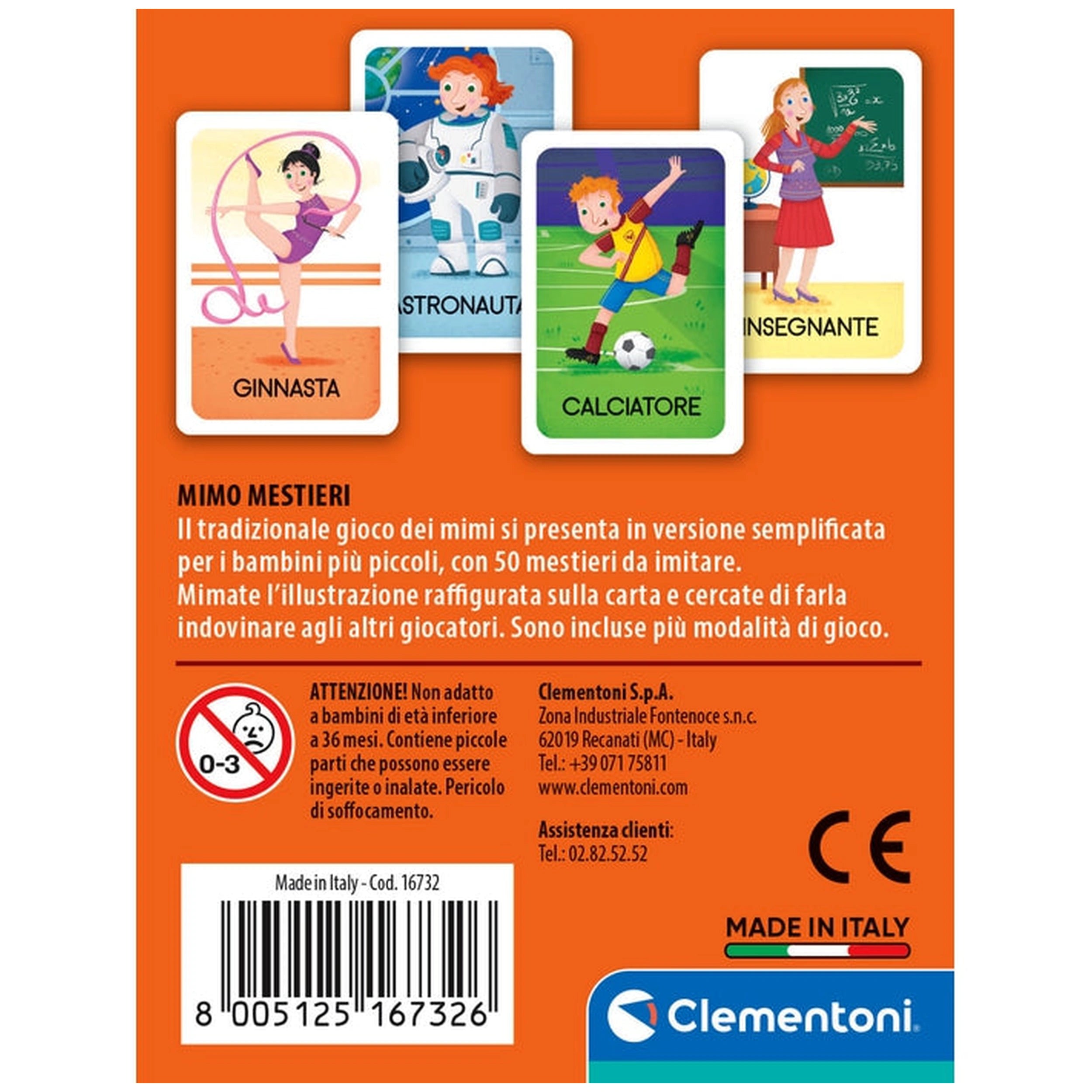 Clementoni - Juegos de Cartas Mimo Mestieri - Edición Italiana