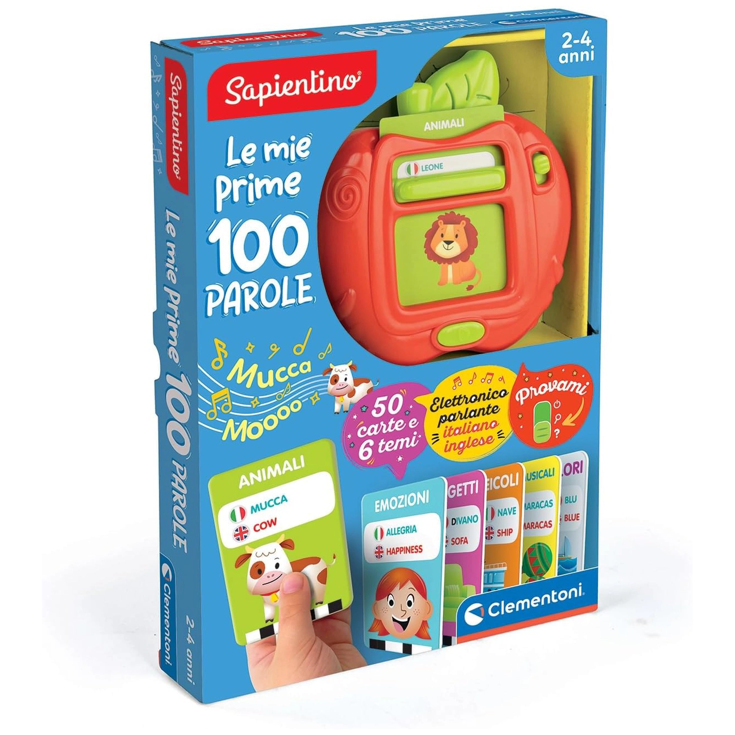 Clementoni - Mis Primeros 100 Wods Juguetes Educativos - Edición Inglés/Italiano