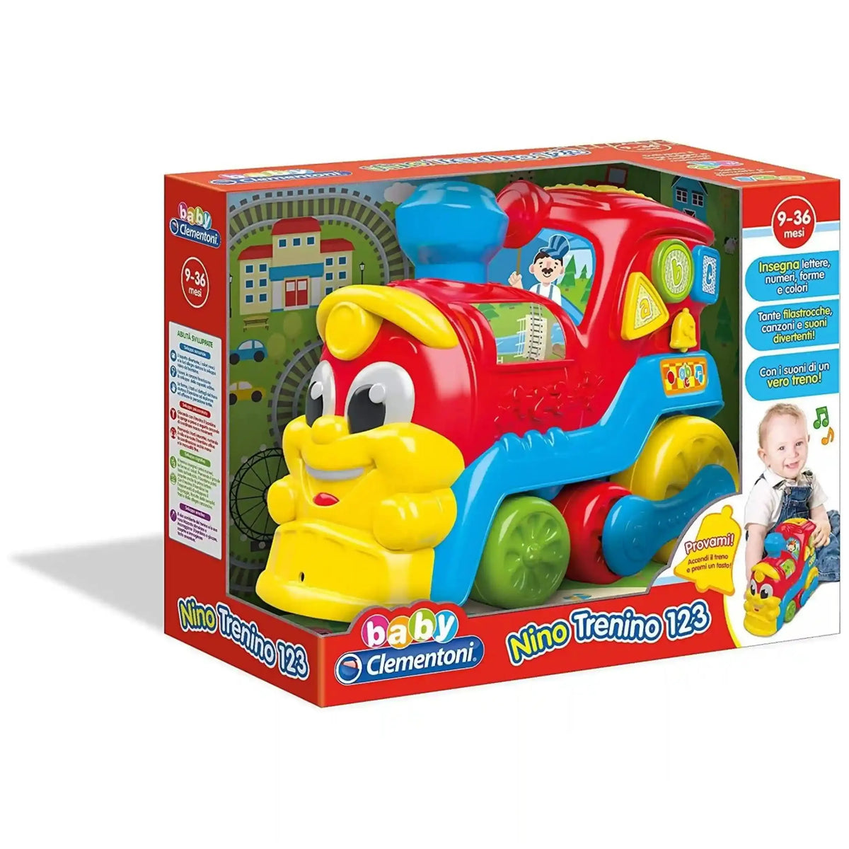 Baby Clementoni - Nino Trenino 123 Baby Activity Toys - Italian Edition