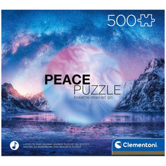 Clementoni Paz - Rompecabezas de 500 Piezas Color Azul Claro