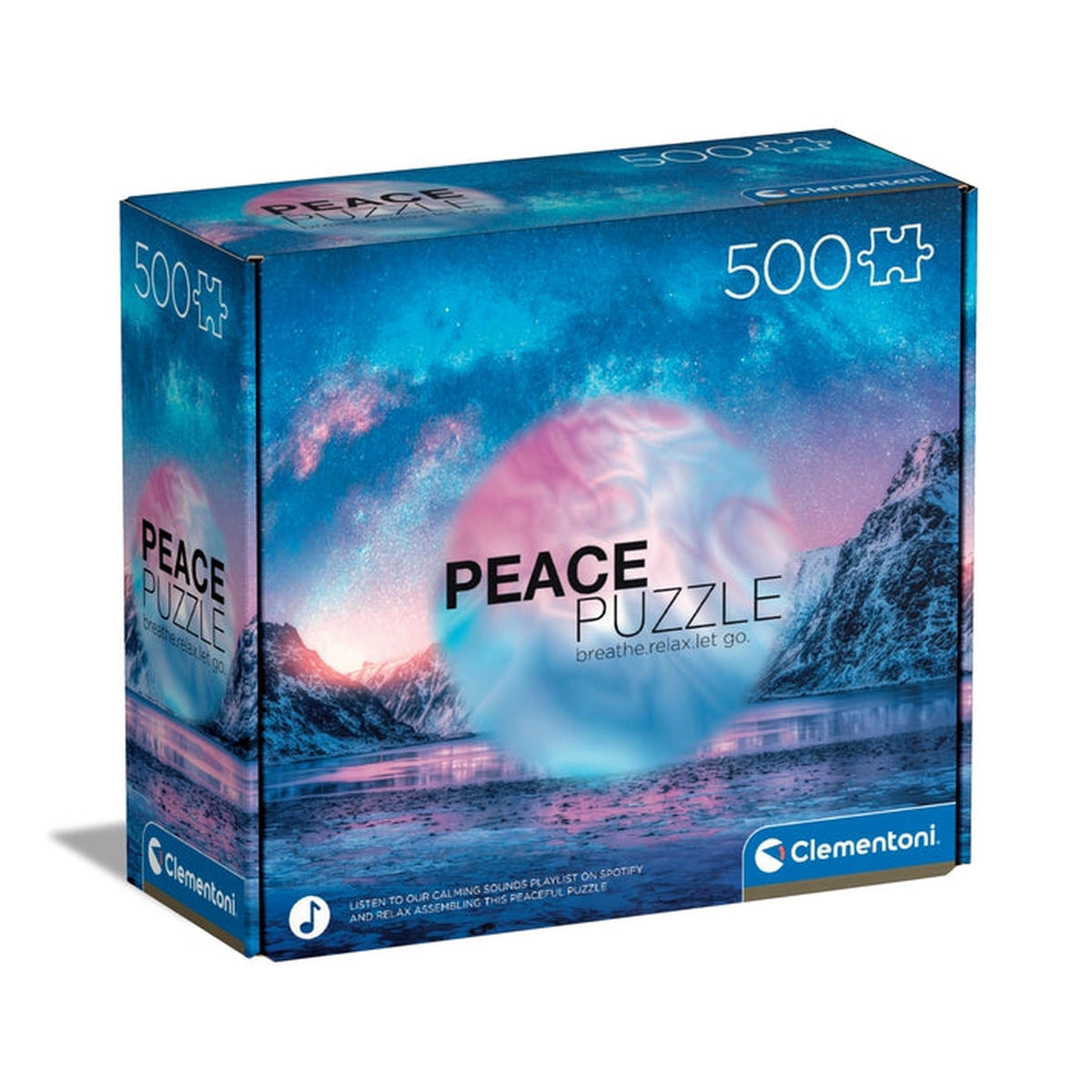 Clementoni Paz - Rompecabezas de 500 Piezas Color Azul Claro
