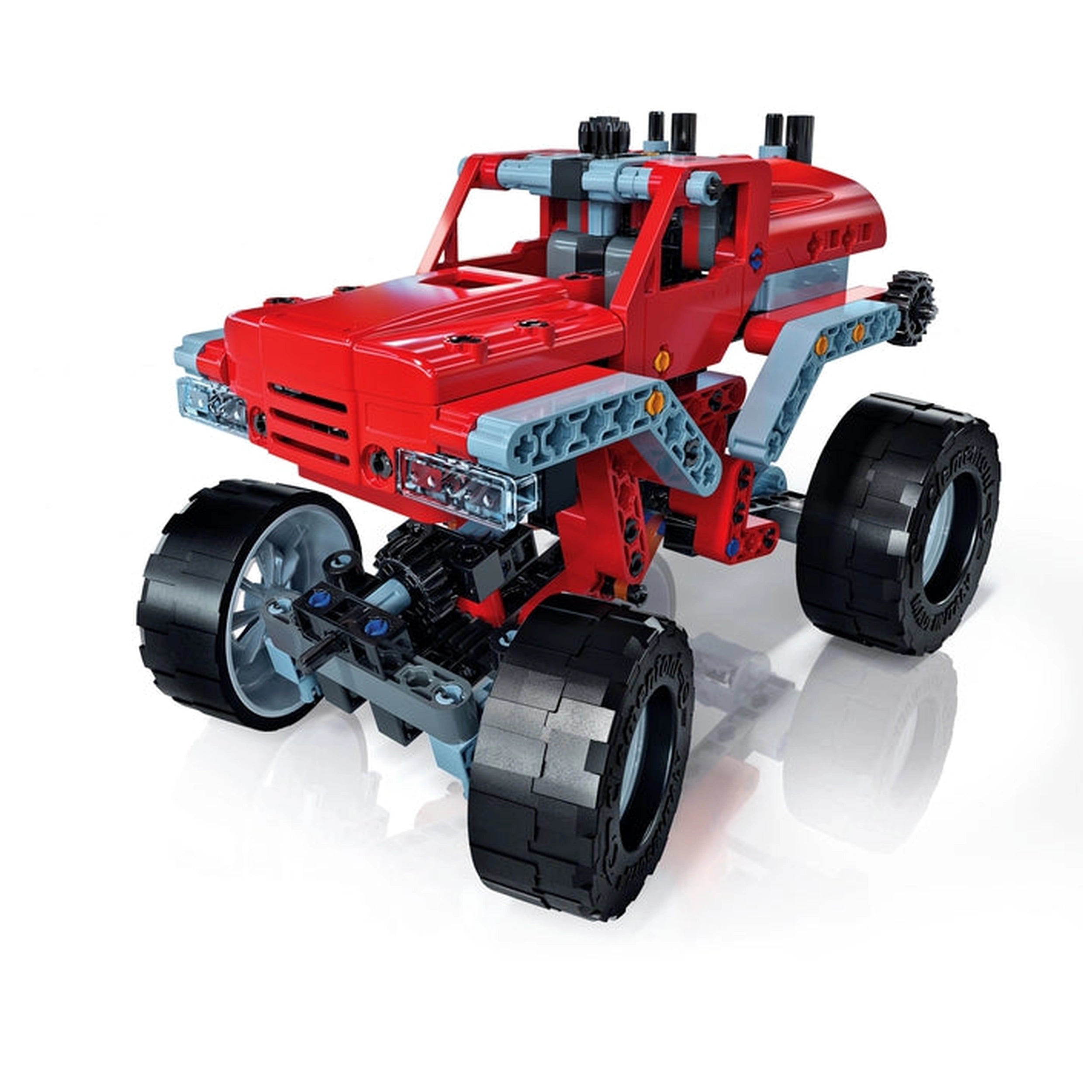 Clementoni Scienza E Gioco Construcción - Mecánica Construye 10 Modelos - Set de Juguetes de Construcción de Camiones Monstruo