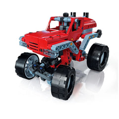 Clementoni Scienza E Gioco Construcción - Mecánica Construye 10 Modelos - Set de Juguetes de Construcción de Camiones Monstruo