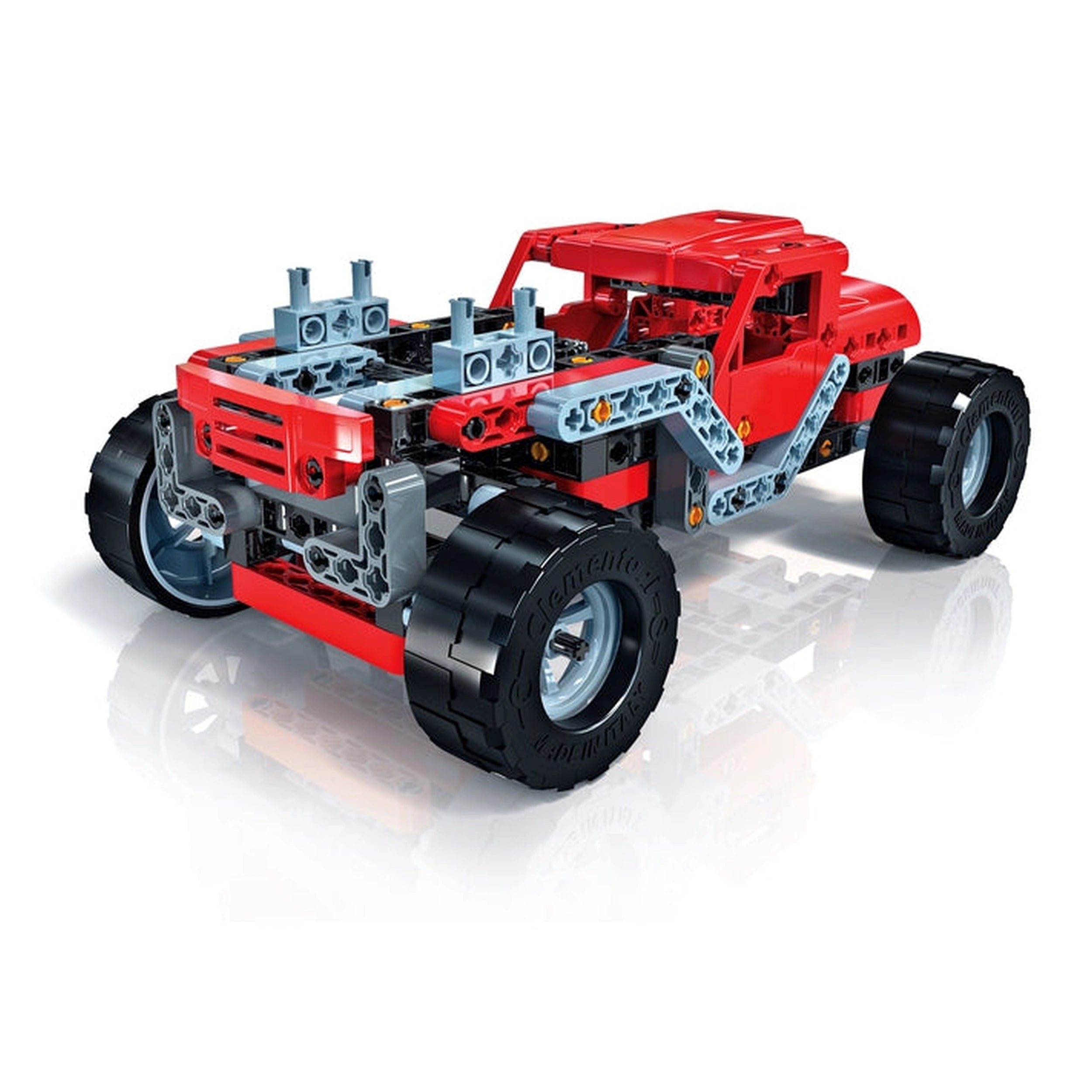 Clementoni Scienza E Gioco Construcción - Mecánica Construye 10 Modelos - Set de Juguetes de Construcción de Camiones Monstruo