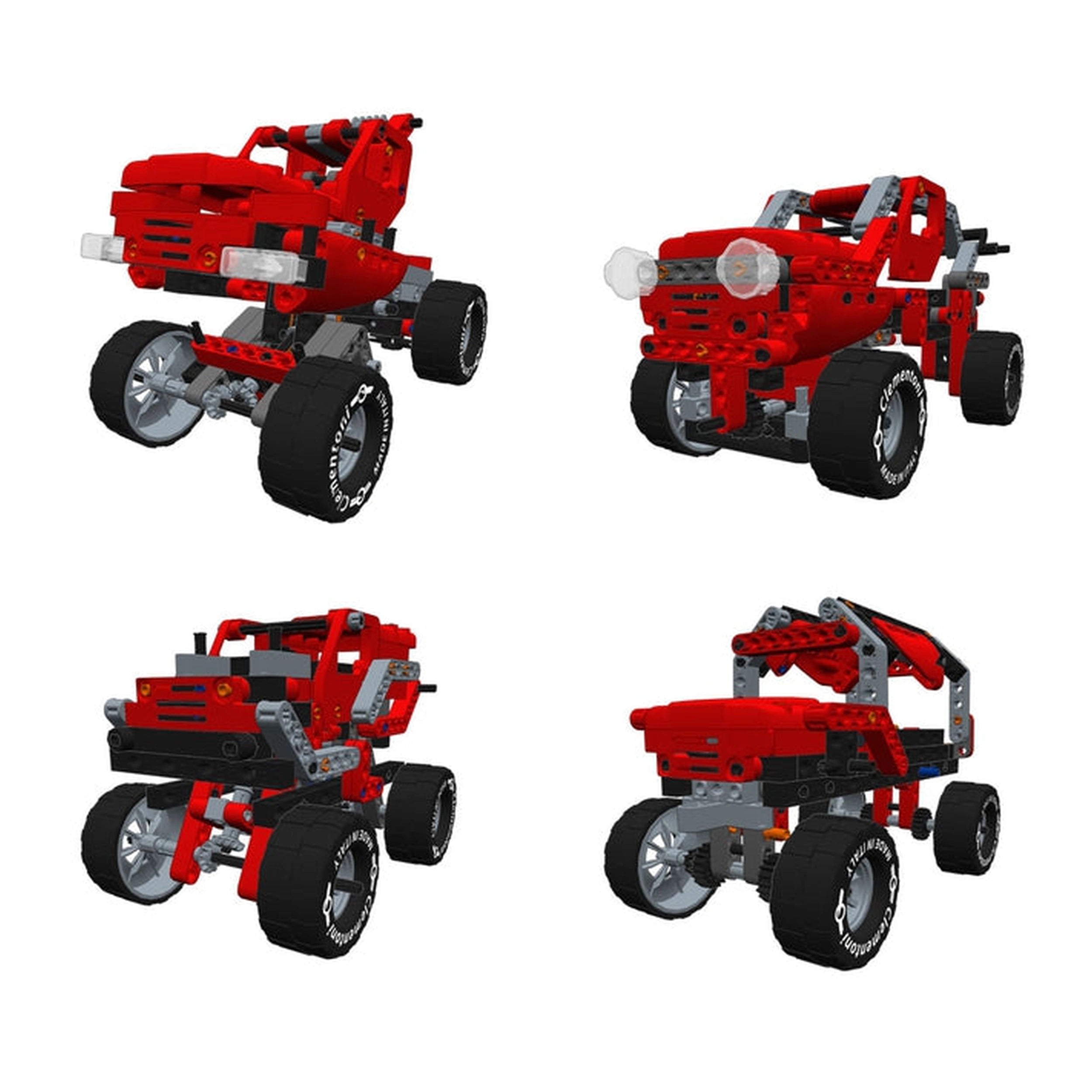 Clementoni Scienza E Gioco Construcción - Mecánica Construye 10 Modelos - Set de Juguetes de Construcción de Camiones Monstruo