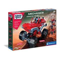 Clementoni Scienza E Gioco Construcción - Mecánica Construye 10 Modelos - Set de Juguetes de Construcción de Camiones Monstruo
