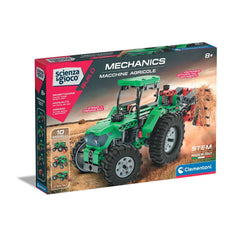 Clementoni Scienza E Gioco Build - Mecánica Construye 10 Modelos - Tractores y Equipos Agrícolas Juego de Construcción