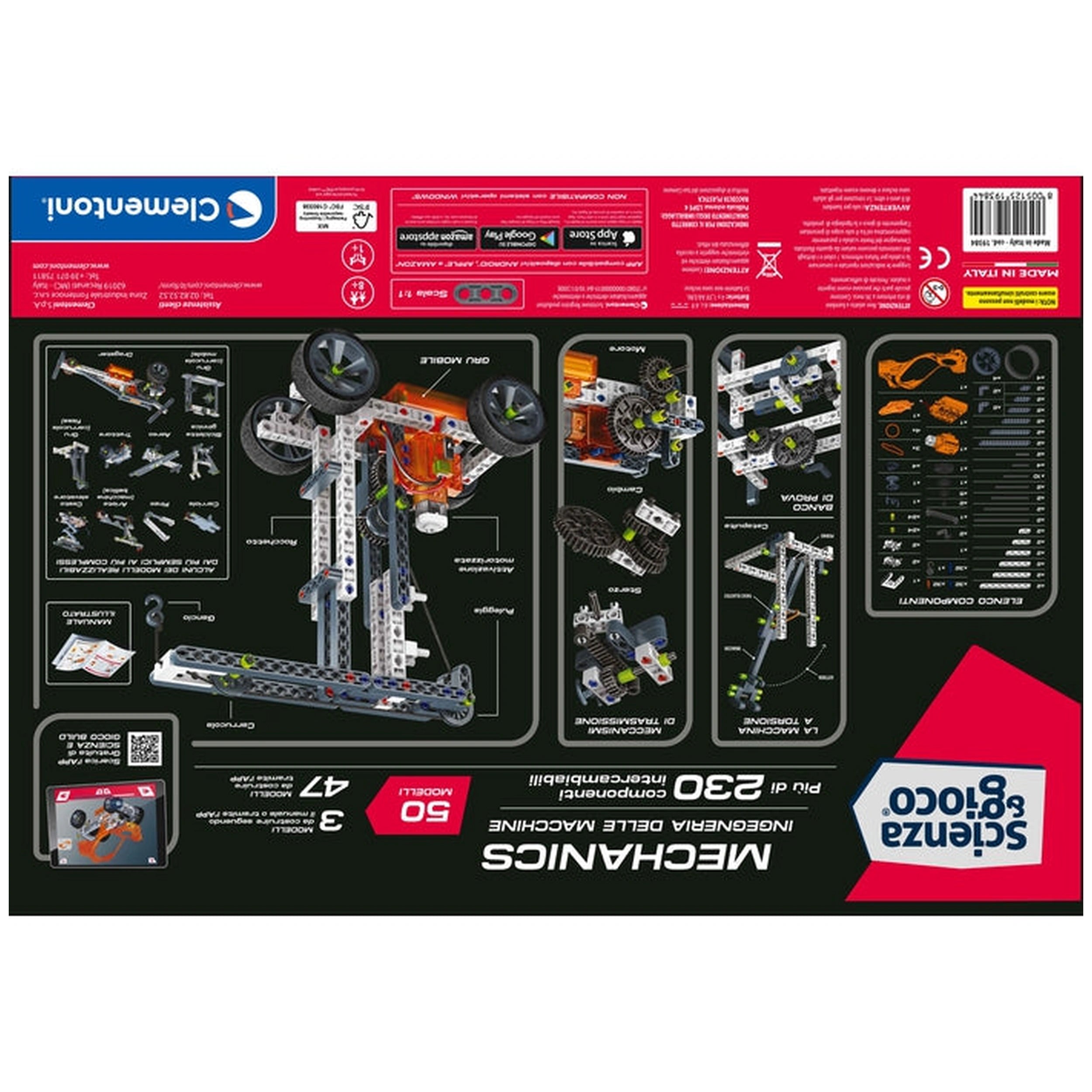 Clementoni Scienza E Gioco Build - Mechanics Build 50 Models - Machine Engineering Construction Set Toys
