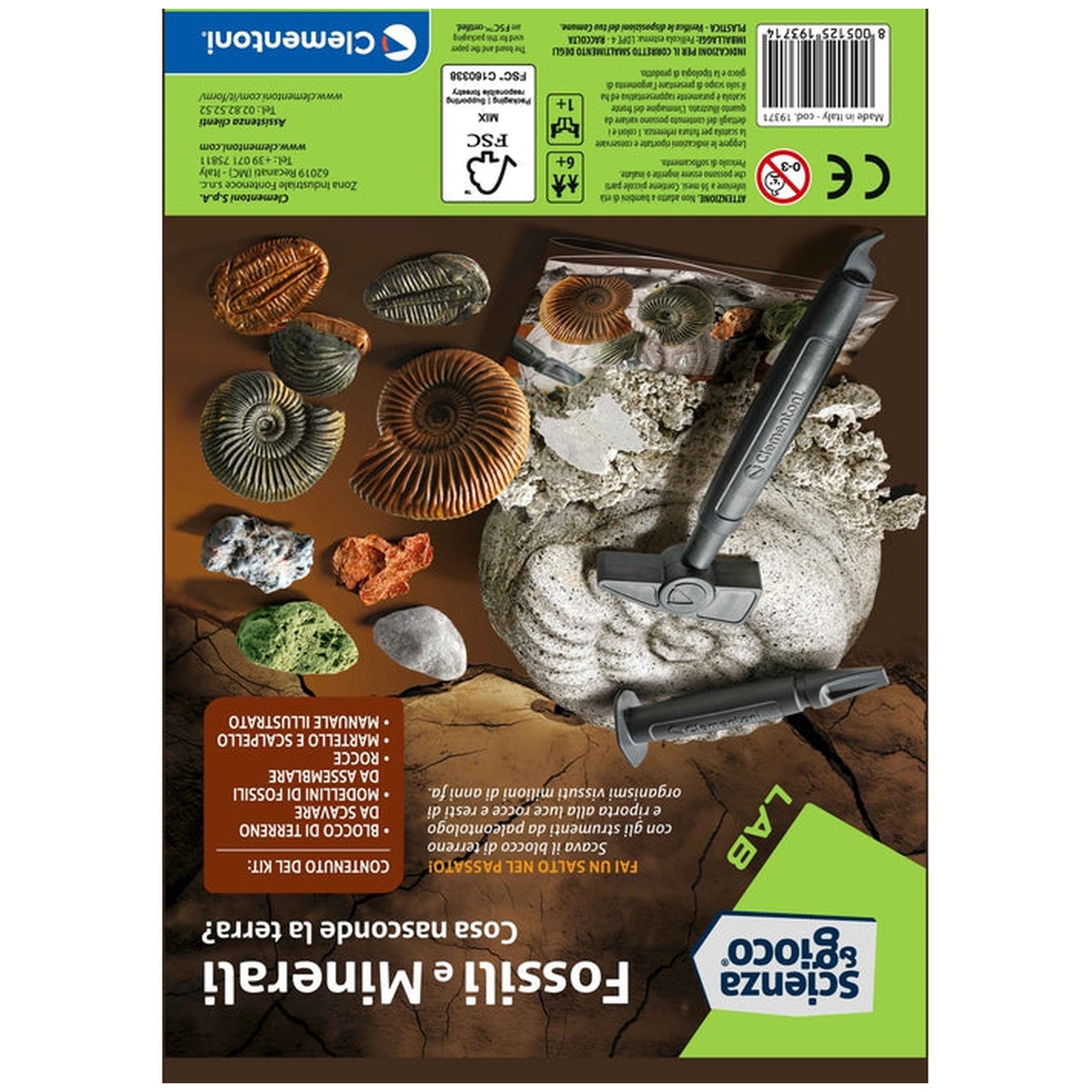 Clementoni Scienza E Gioco Lab - Fossils And Minerals Toy Playsets