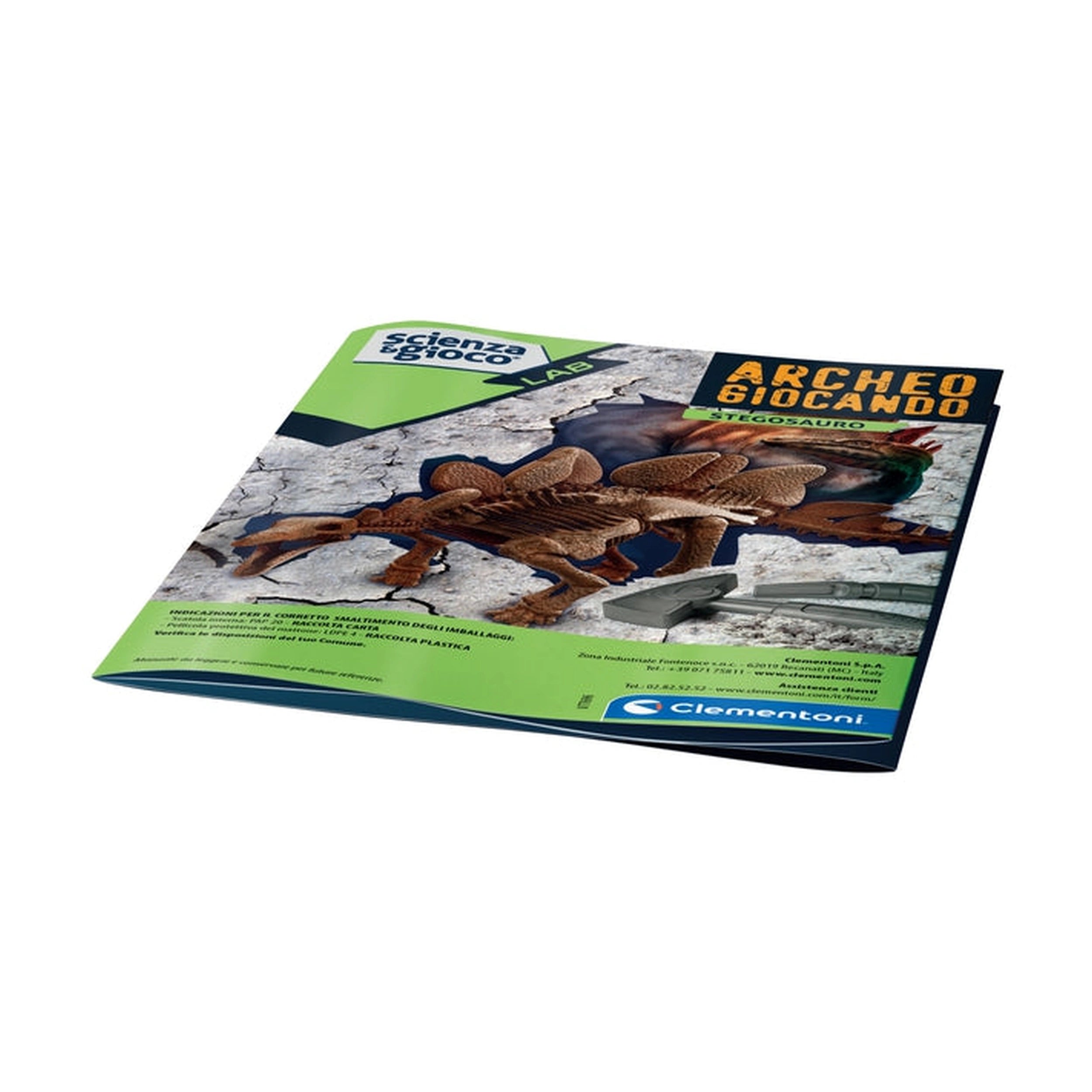 Clementoni - Scienza-Gioco-LAB-ArcheoGiocando-Stegosauro - Toy-Playsets