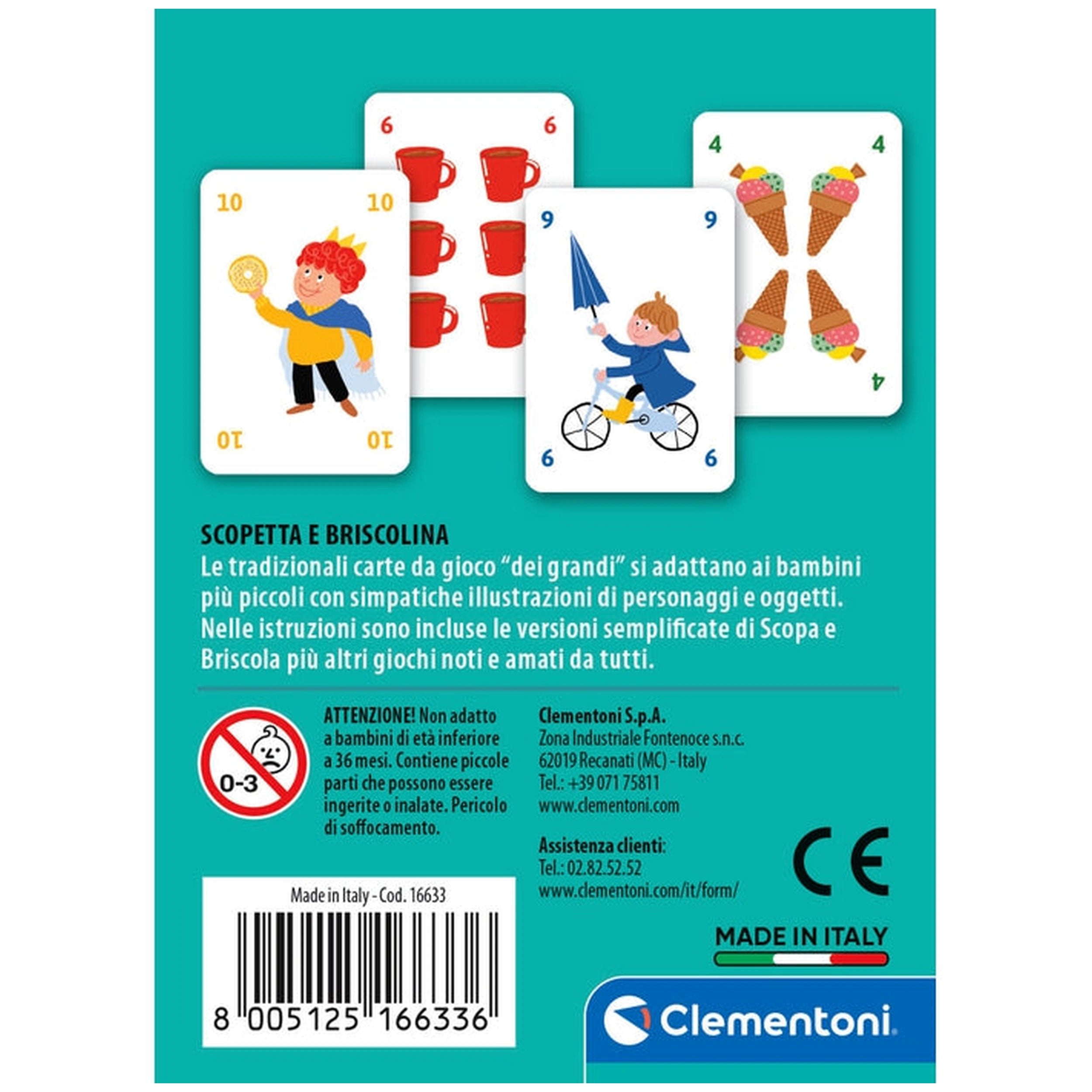 Clementoni - Scopetta E Briscolina Card Games - Italian Edition