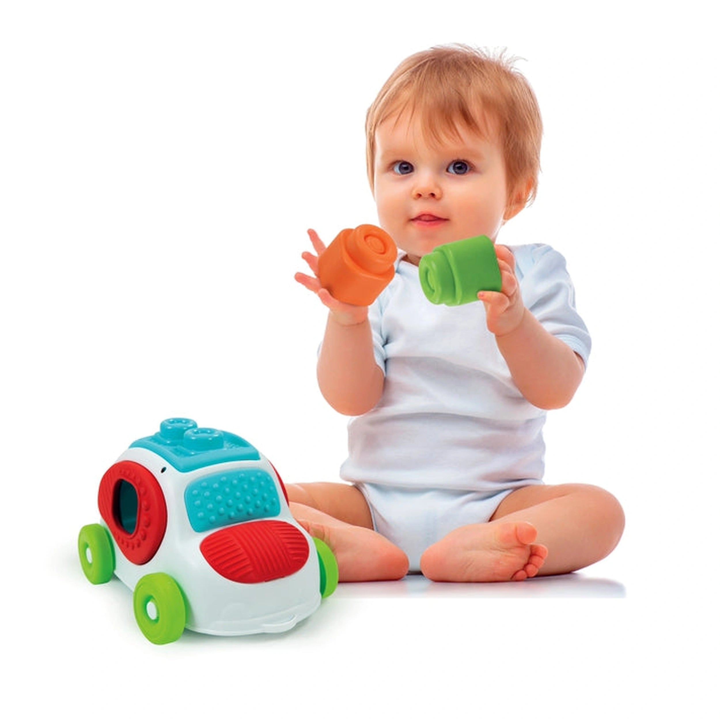 Clementoni Soft Clemmy - Coche Sensorial Táctil, Móvil y Jugable para Bebés