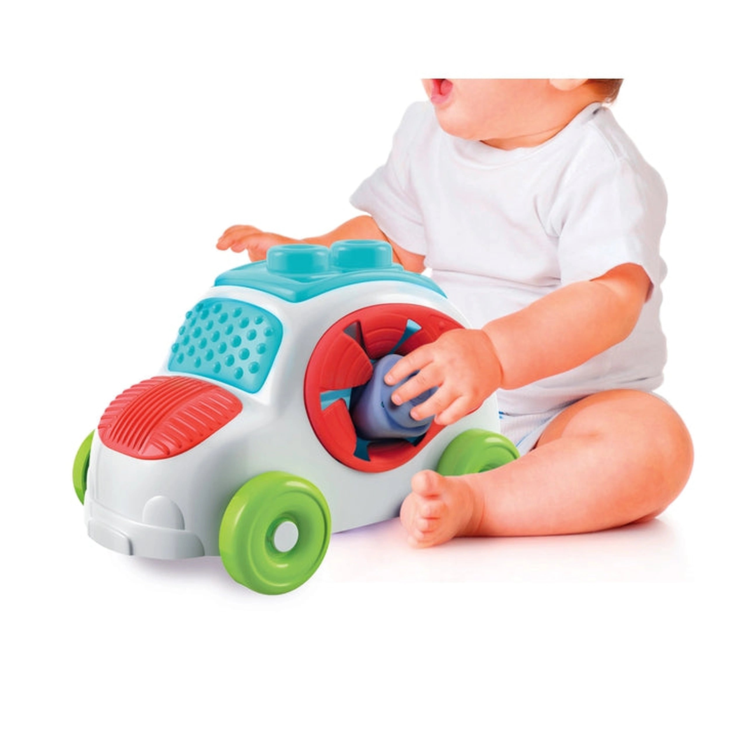 Clementoni Soft Clemmy - Coche Sensorial Táctil, Móvil y Jugable para Bebés