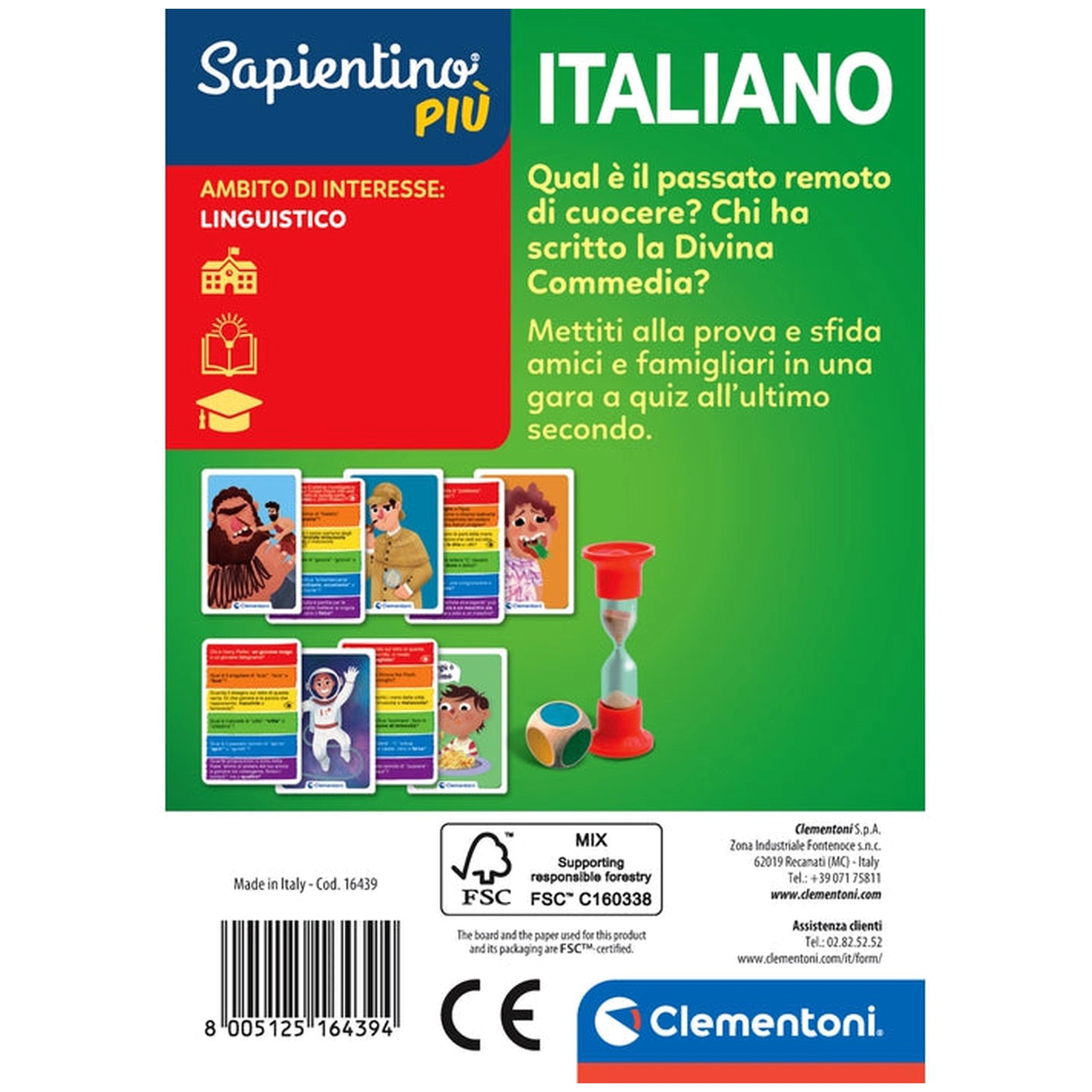 Clementoni - Testa A Testa Juegos de Cartas Italiano - Edición Italiana
