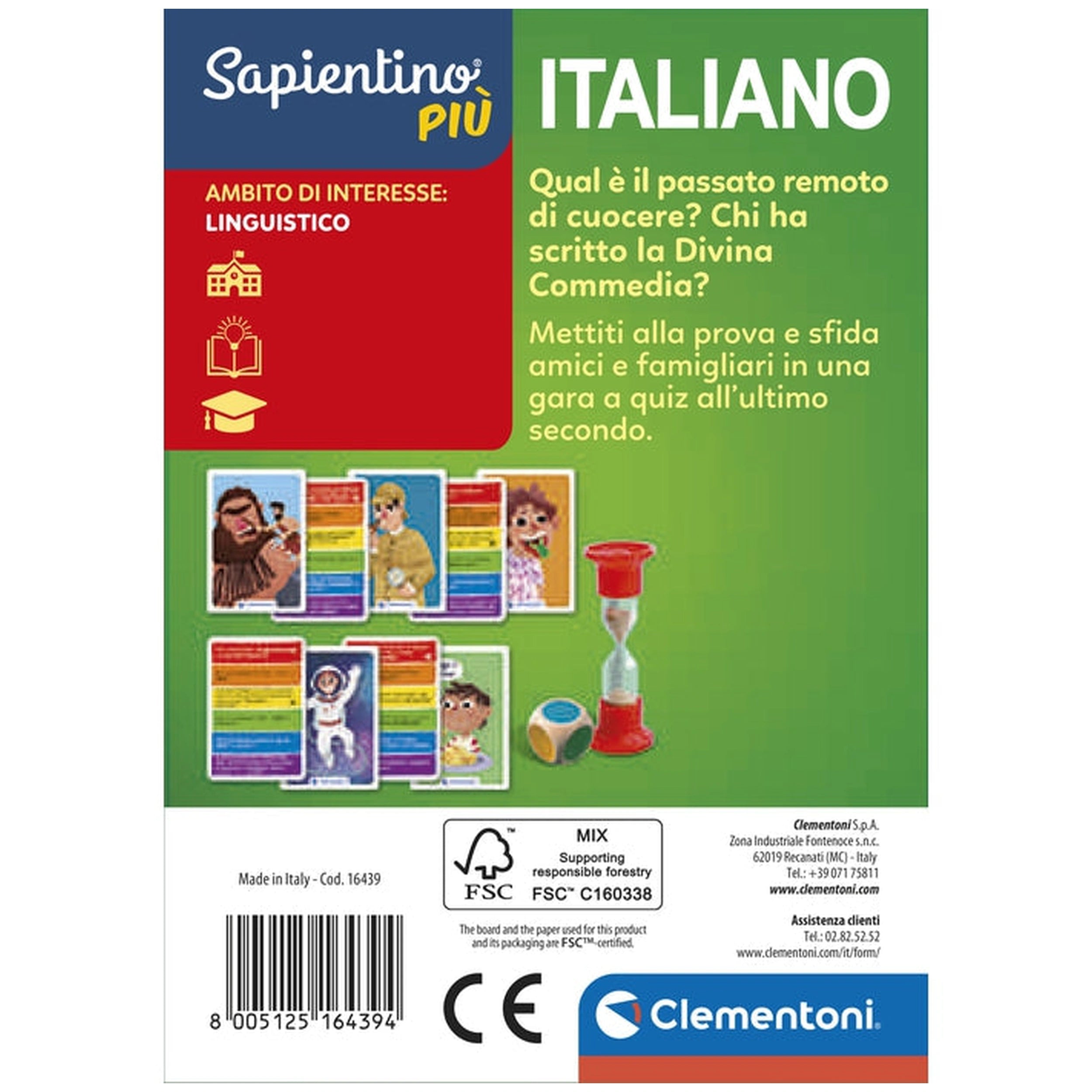 Clementoni - Testa A Testa Juegos de Cartas Italiano - Edición Italiana