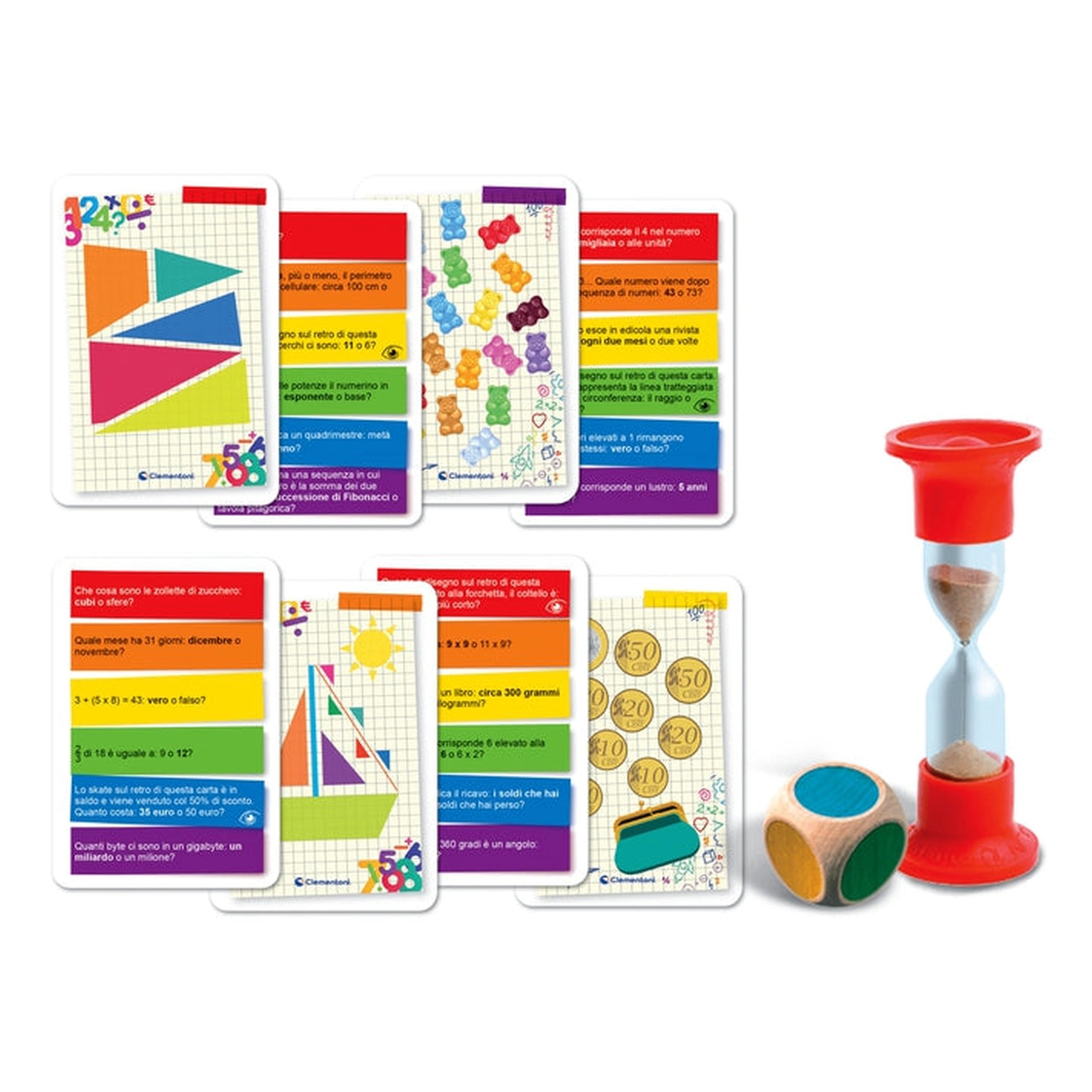 Clementoni - Testa A Testa Juegos de Cartas Matemática - Edición Italiana