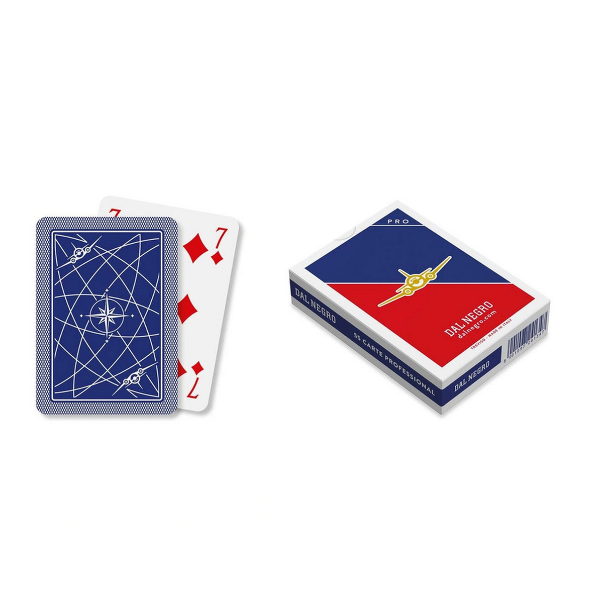 Dal Negro - Aereo Club Pro Poker Cards - Blue Deck - 55 Cards
