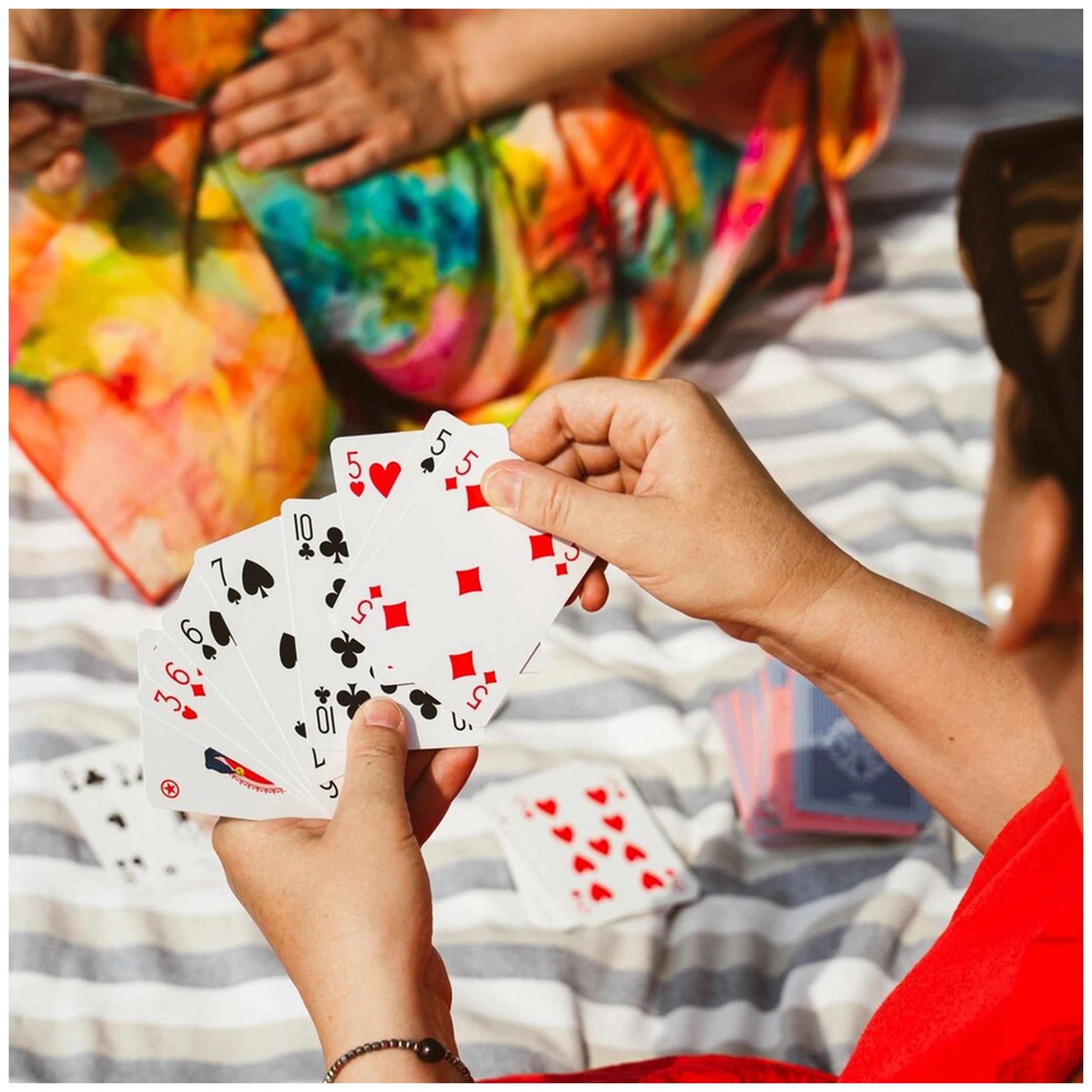 Dal Negro - San Siro Pro Rummy Cards - Blue-Red Deck - 2X55 Cards