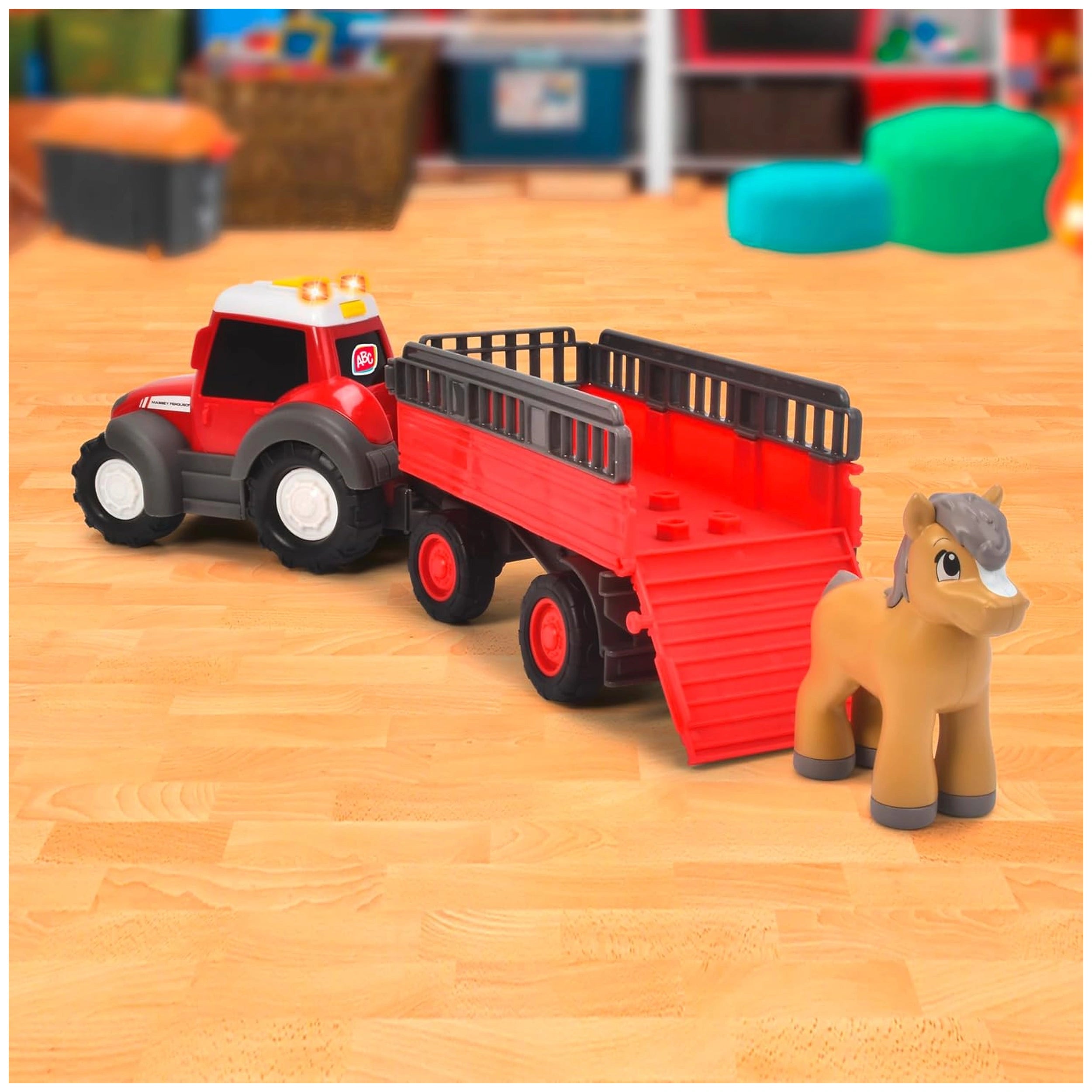 Dickie - ABC Massey Ferguson with Trailer and Horse Play Vehicle
