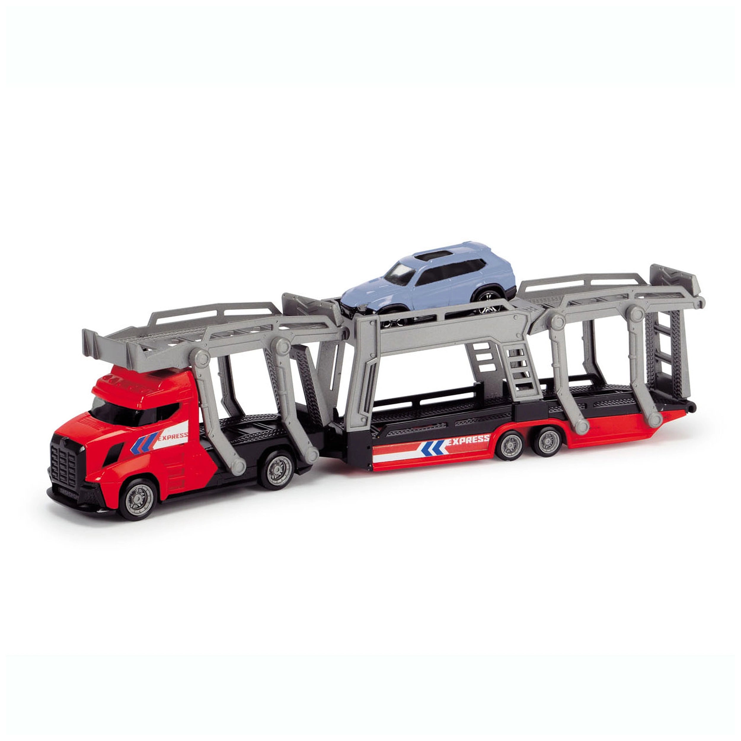 Dickie - Camión Transportador de Coches Deja Que La Diversión Rueda Vehículos de Juego