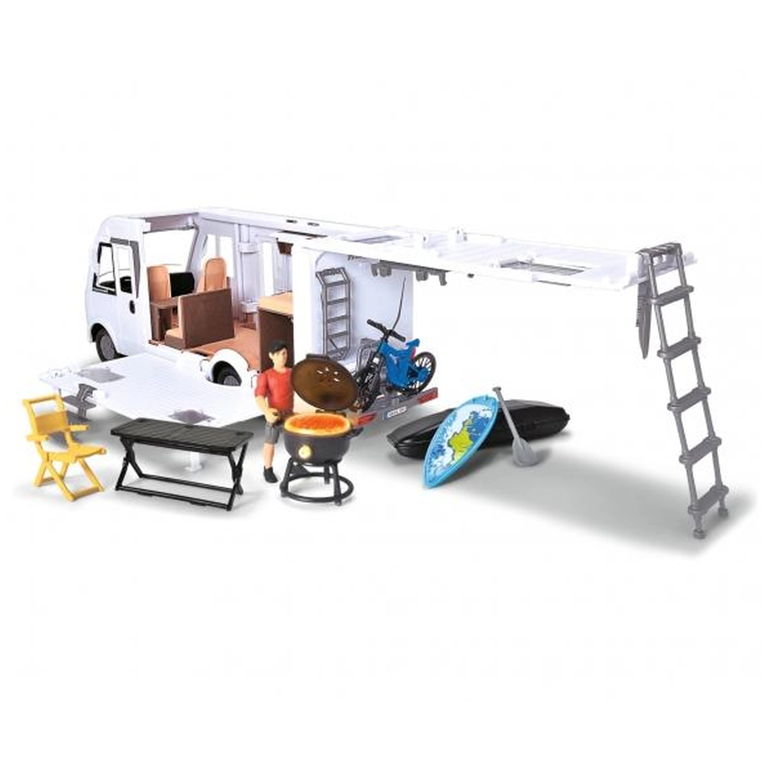 Dickie - Hymer Camper Set de Juego de Vehículos Pop Up