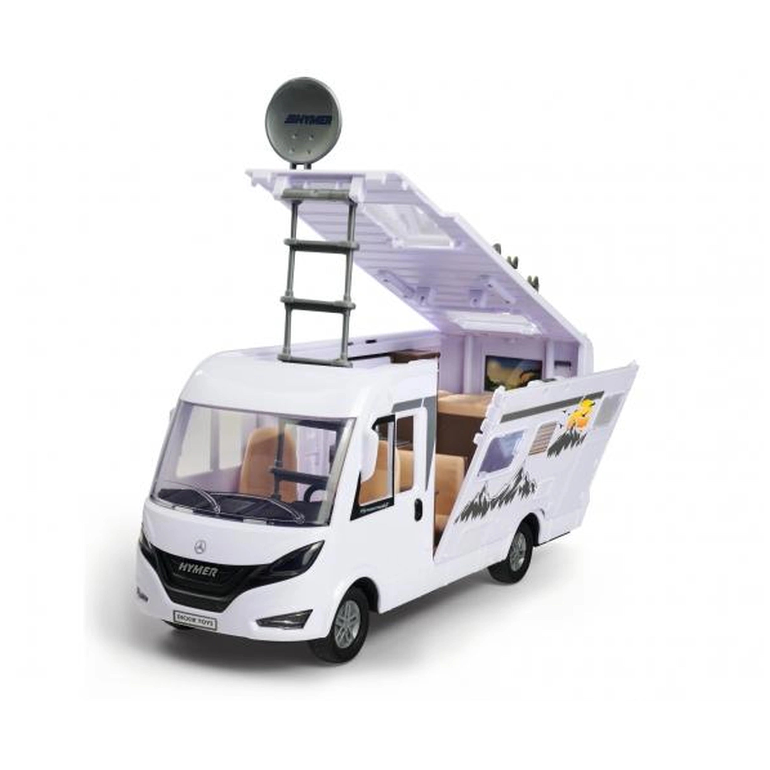 Dickie - Hymer Camper Set de Juego de Vehículos Pop Up