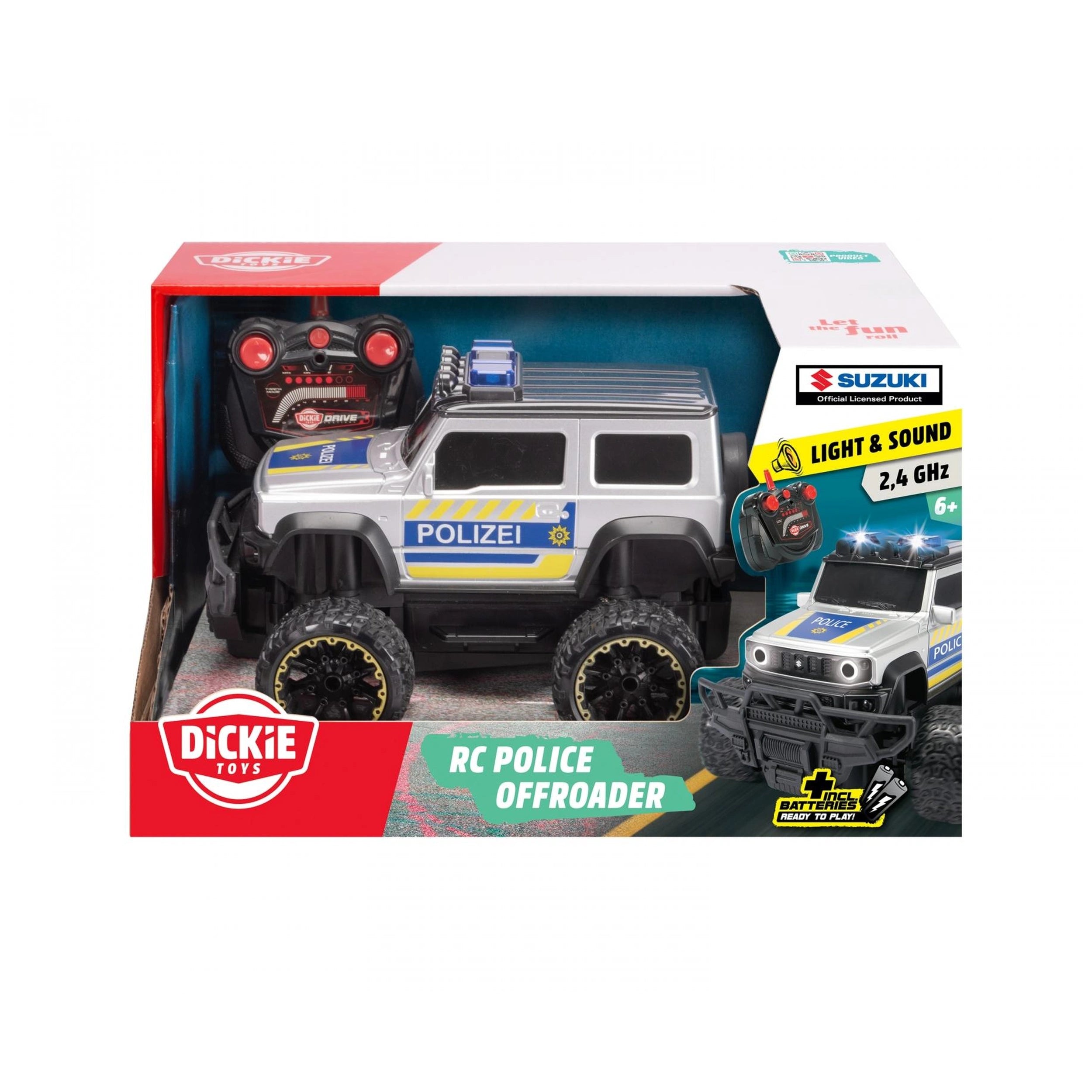 Dickie - Vehículos RC de Policía Suzuki Jimny