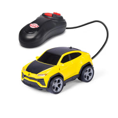 Dickie Toys - Lamborghini Urus Racing Toy Car for Kids Ages 3 Years+ - 13 cm Scale Licensed Sports Vehicle with Wired Cable Remote Control, Lights, Sound Effects and Try Me Function