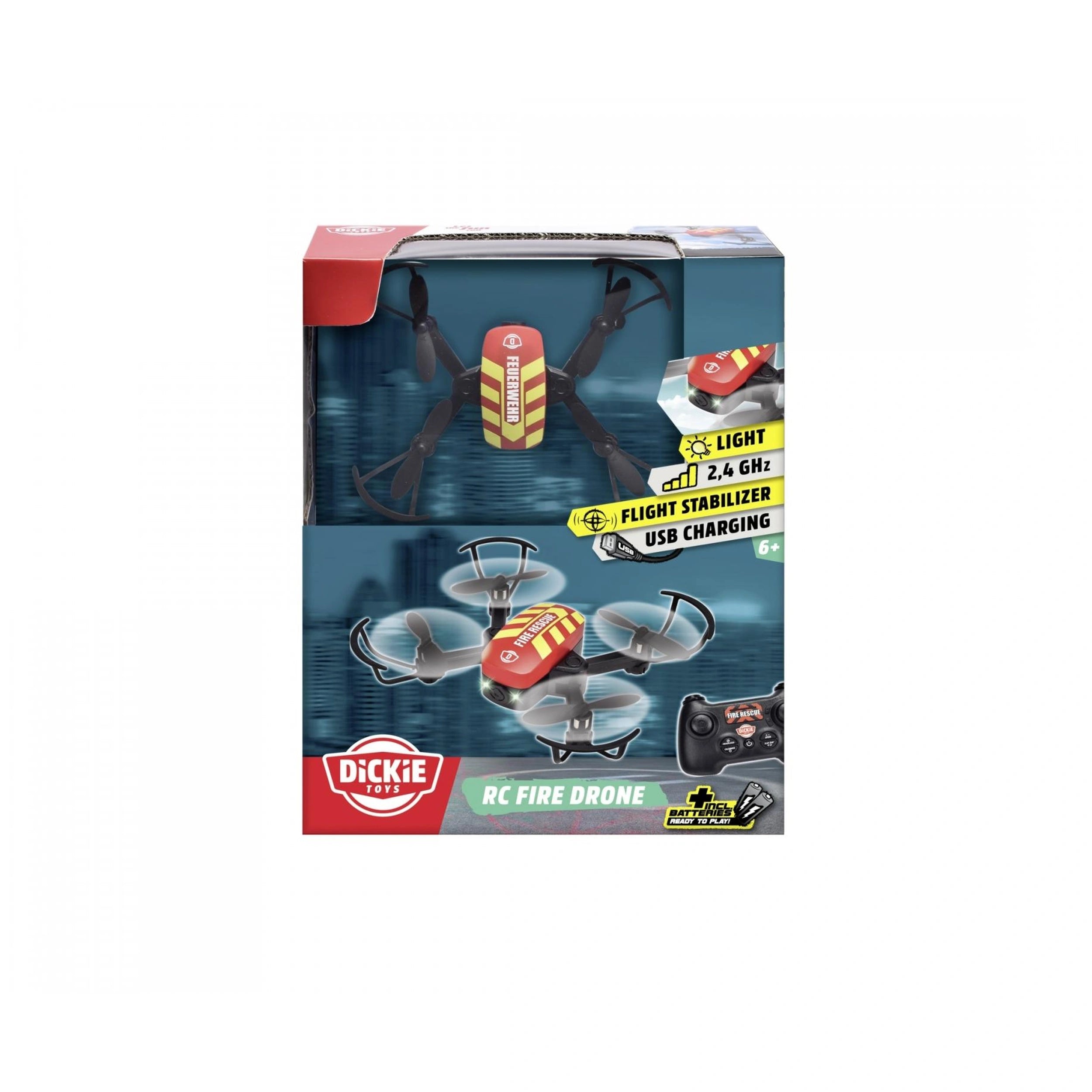 Dickie Toys - Dron de Bomberos RC - Jugar con Vehículos RC