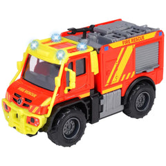 Dickie - Camión de Bomberos Unimog U530 con Luces y Sonidos Vehículos de Juego
