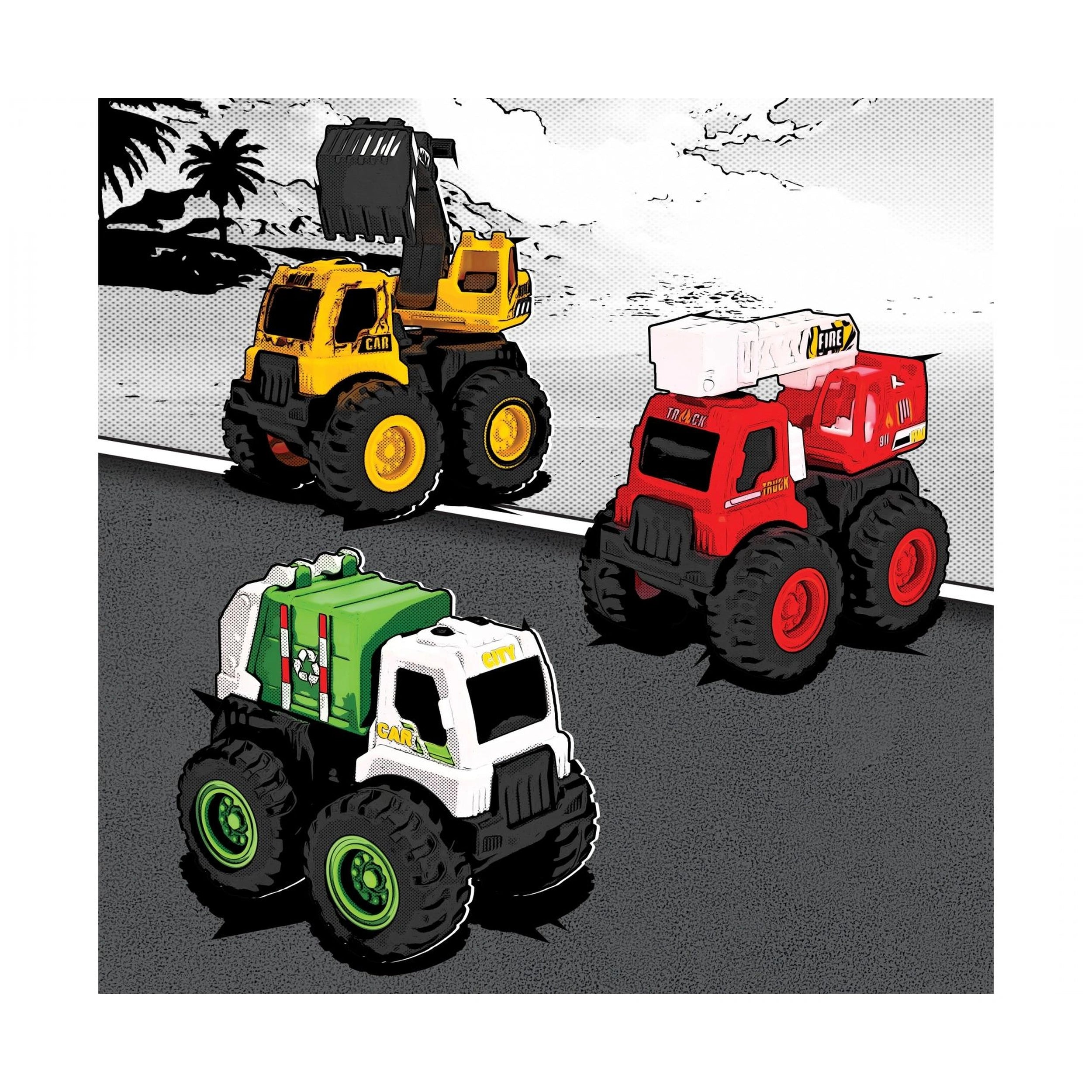 Dickie-Toys - Mighty-Engines-Monster-Trucks - Vehículos de Juego