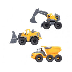 Dickie - Pack de 3 Vehículos de Construcción Volvo