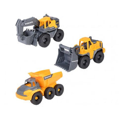 Dickie - Pack de 3 Vehículos de Construcción Volvo