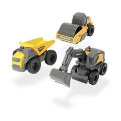 Dickie - Pack de 3 Vehículos de Juego Volvo Micro Builders